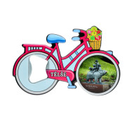 Telšiai bicycle shaped magnet bottle opener